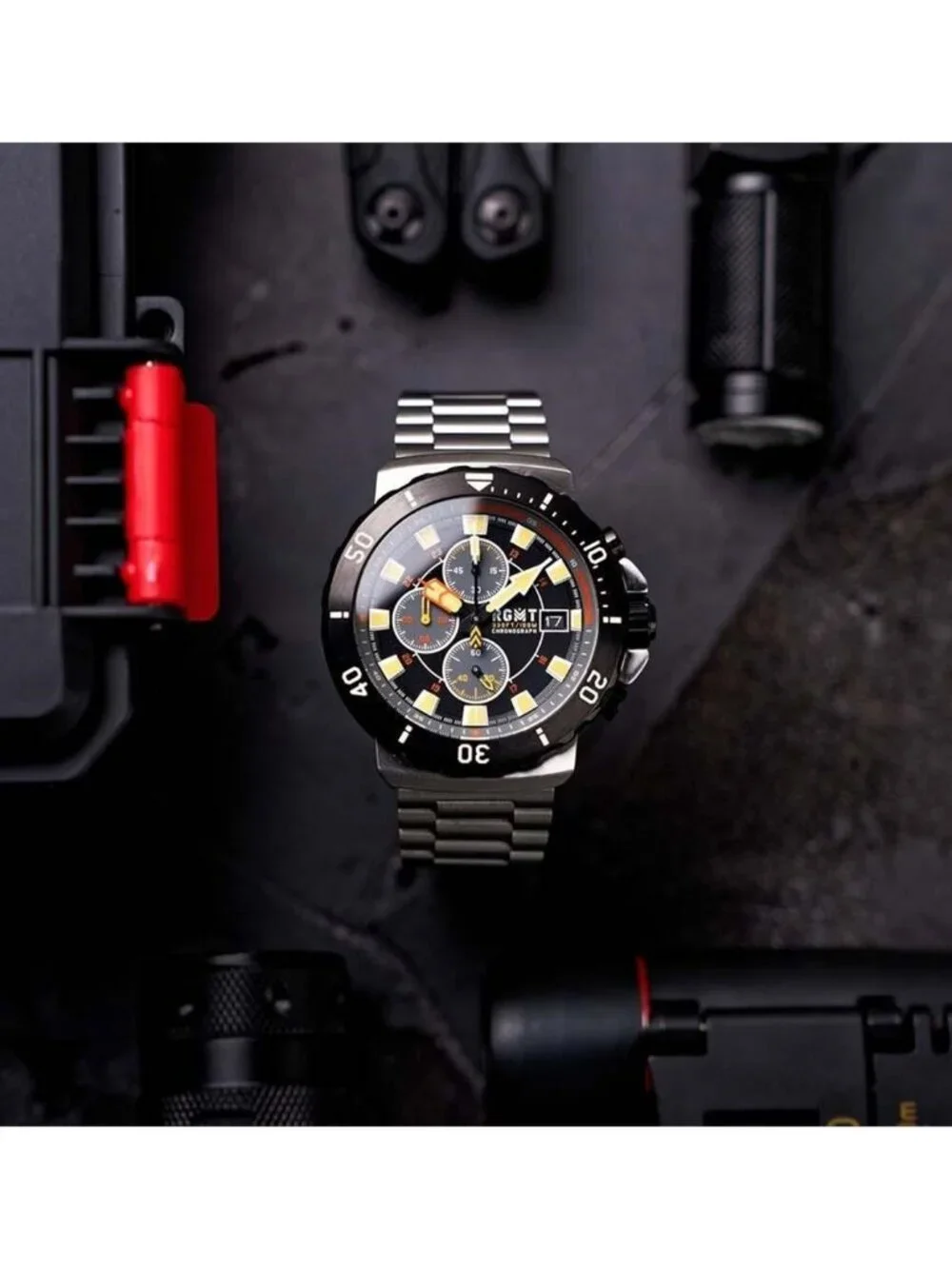 NWT Rgmt Trench Black Dial Men's Watch